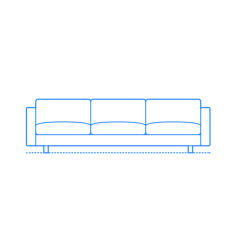 Furniture Couches Sofas Lispenard Sofa Simple Line Art Svg, Free Vectors File